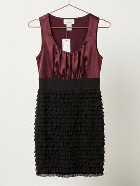 Chesley satin burgundy and blazer cocktail dress size S
